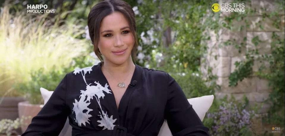 Meghan Markle face à Oprah Winfrey - Capture d'écran YouTube - CBS This Morning