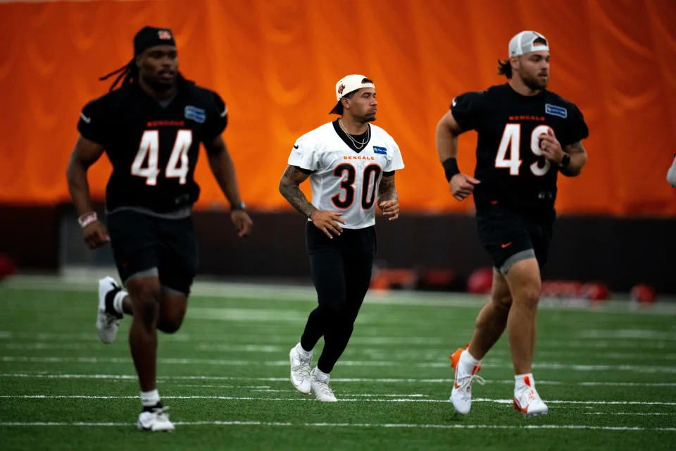 Zac Taylor was happy to see running back Chase Brown had dedicated himself to being a better all-around player, particularly as a pass-catcher. “A guy that's going to continue to grow and understand what that role entails as a running back in this league and the more downs you can put yourself on the field, the better,” Taylor said.