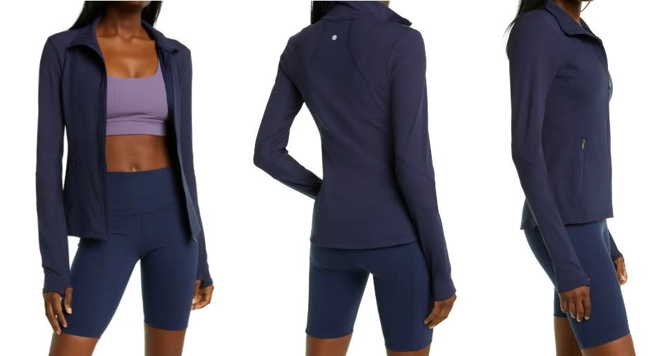 Zella Studio Lite Ribbed Detail Track Jacket - Nordstrom, $40 (originally $99)