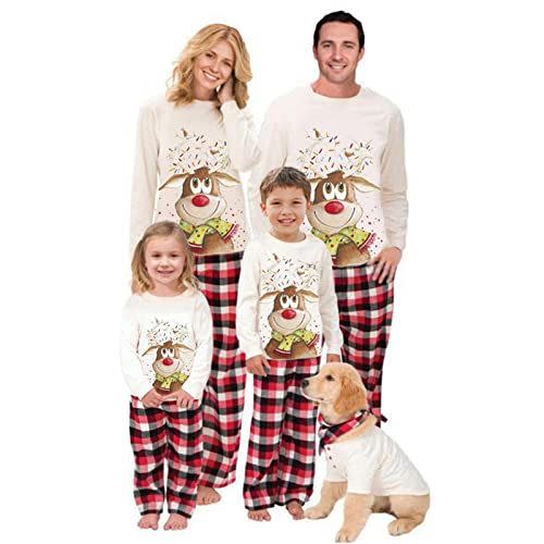 6) Famodern Reindeer Family Christmas Pajamas