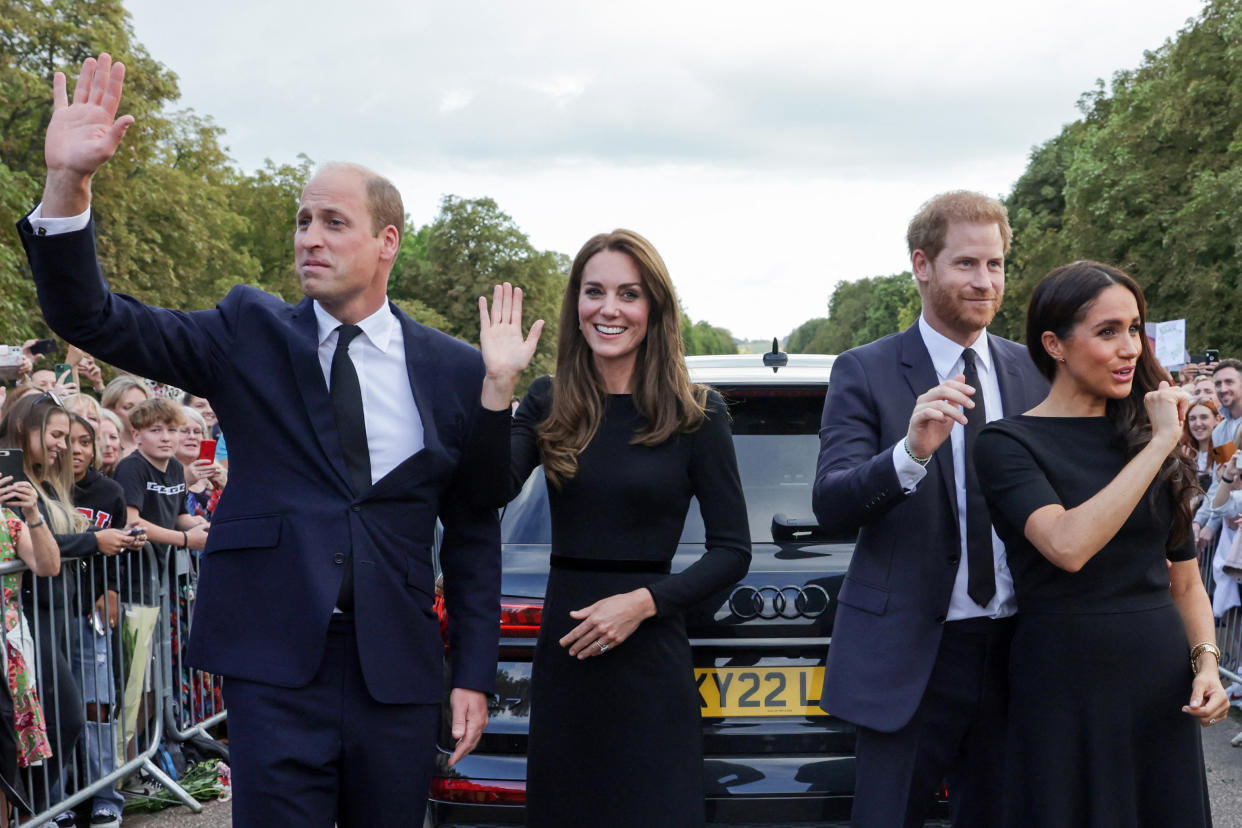 Prince William, Kate Middleton, Prince Harry, and Meghan Markle. 