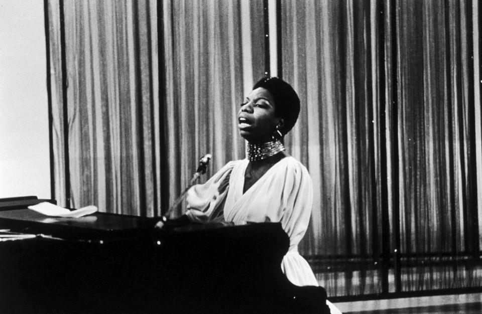 Nina Simone appearing on the David Frost TV show, London, 1968. | Michael Putland—Getty Images