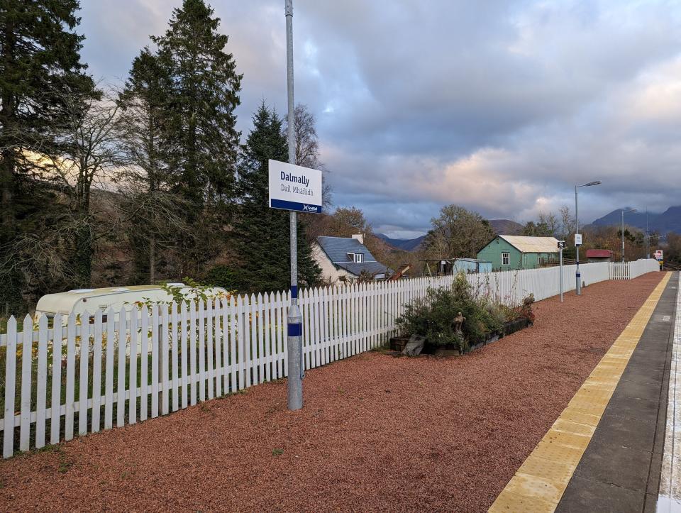 Dalmally train station in scotland