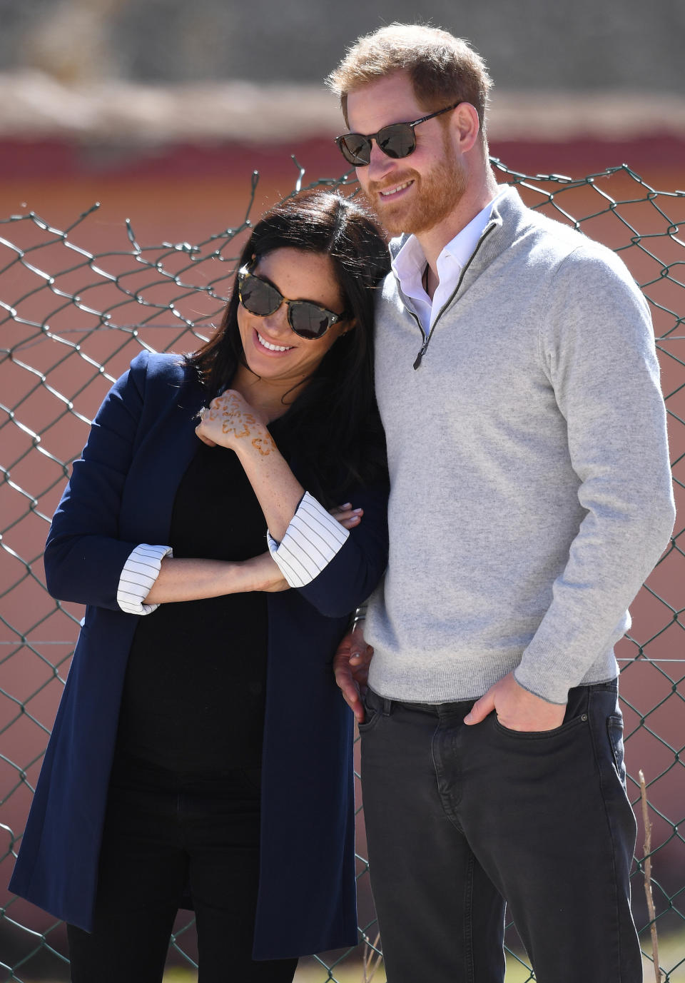 Prince Harry, Duke of Sussex, and Meghan Markle, Duchess of Sussex, visit LycÃ©e Qualifiant Grand Atlas and meet students and teachers in Asni Town, Atlas Mountains, Morocco, on the 24th February 2019.  Picture by James Whatling