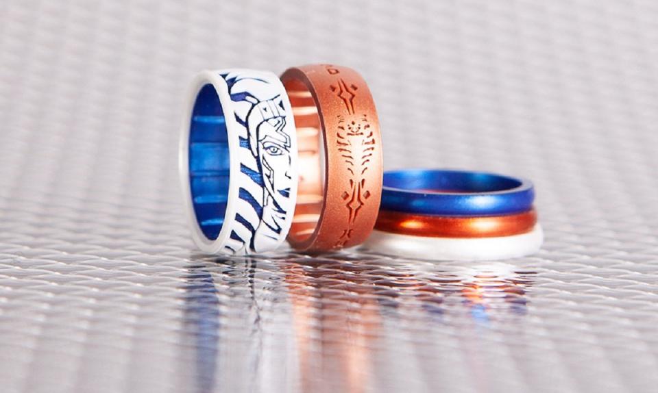 The Ahsoka Tano ring collection from Enso Rings.