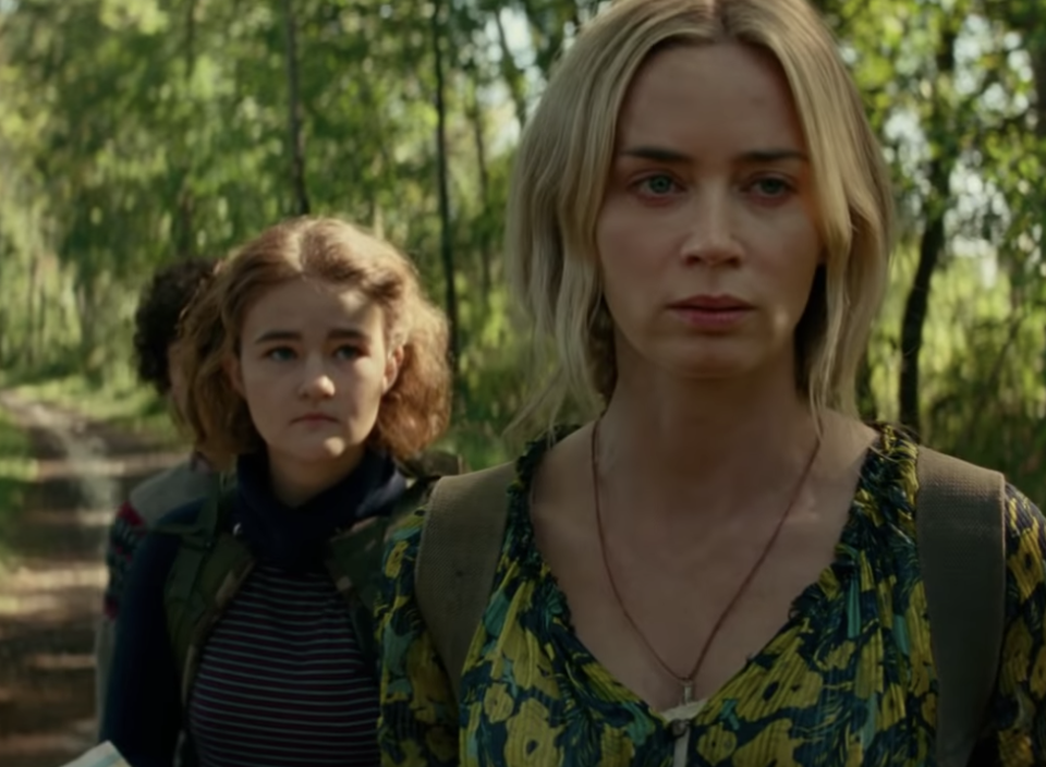 Emily Blunt, Millicent Simmonds and Noah Jupe in the first teaser for 'A Quiet Place: Part II'. (YouTube / Paramount Pictures)