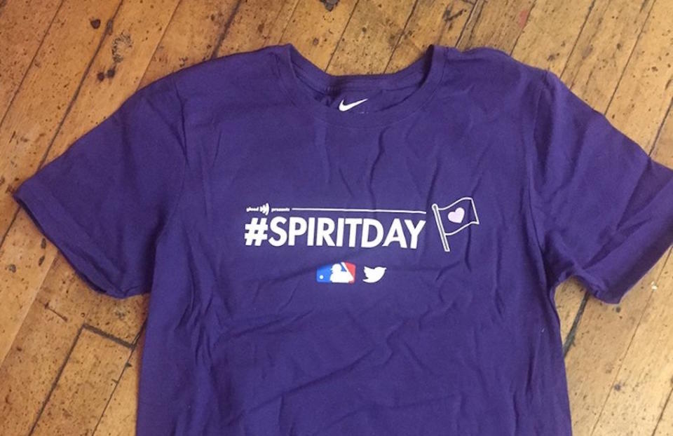MLB's Spirit Day 2016 T-shirt. (MLB)