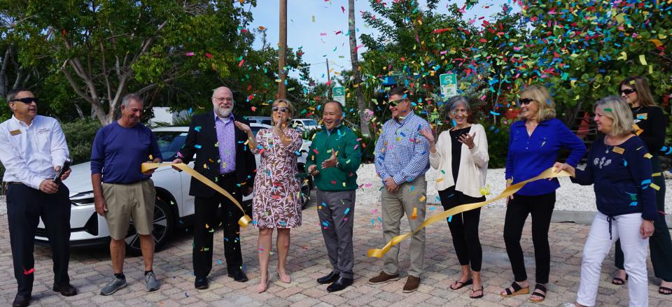 There was a ground-breaking ceremony on Jan. 17, 2024 at the Sanibel-Captiva Chamber for the island's first EV (electronic vehicle) station.