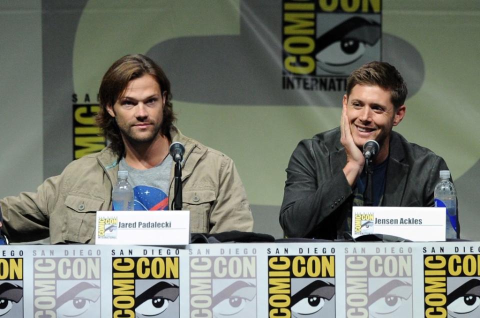 2013: Jared Padalecki and Jensen Ackles talk about “Supernatural” at Comic-Con in San Diego. Getty Images