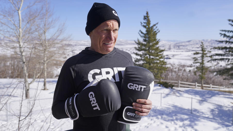 Bill Zanker is shown Friday, March 5, 2021, in Park City, Utah. Zanker, whose Grit Bxng gym in Union Square, Manhattan has been closed since March. Zanker is envisioning a comeback after being forced to close his luxury gym, Grit Bxng due to COVID-19 concerns. He's raising money to launch an at-home fitness business in the fall, which will mean eventually hiring to support a online business, including customer service and supply specialists. (AP Photo/Rick Bowmer)