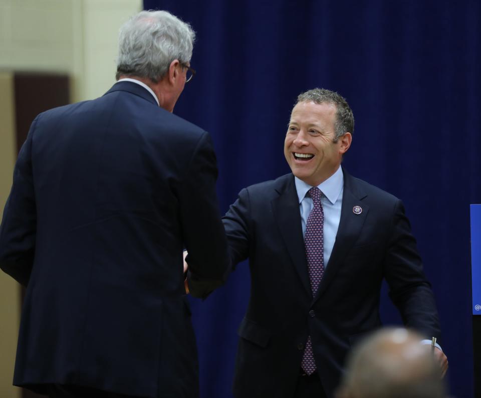 U.S. Rep. Josh Gottheimer (D-5) said a book used by a Princeton professor and two speakers invited to a University of Pennsylvania festival encouraged antisemitic violence against Jews.