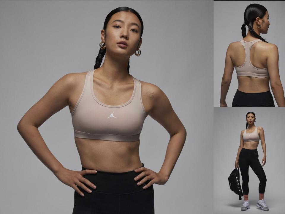 中強度的運動內衣彈性最大，適合全日活動。（圖片來源：NIKE）