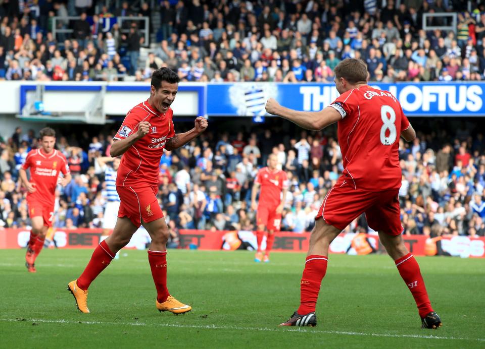 Philippe Coutinho (left) played alongside Steven Gerrard at Liverpool (Nick Potts/PA) (PA Archive)