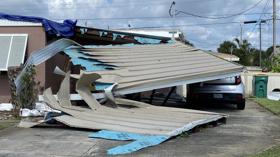 Some Brevard County residents are cleaning up storm damage after a  tornado came through their neighborhood Wednesday evening.