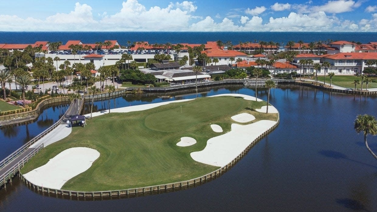 The Ponte Vedra Inn and Club Ocean Course's par-3 ninth hole. The Occupational Safety and Health Administration recently cited a Clay County golf ball recovery company for violations in the 2021 drowning of an employee diving for errant balls at one of the club's ponds. Note, the specific pond was not indicated.