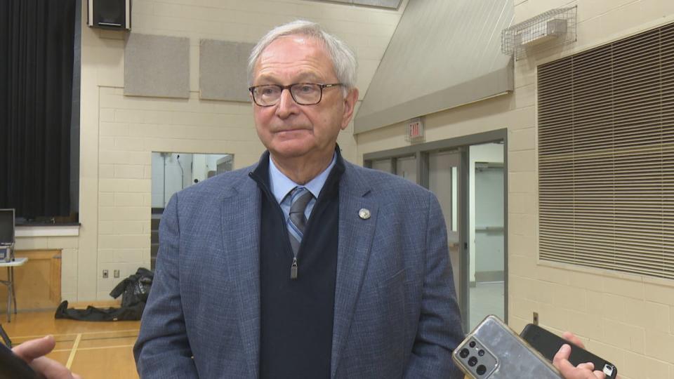 New Brunswick Premier Blaine Higgs told reporters in Cambellton Wednesday that a $300 affordability benefit was always intended only for those with jobs. 