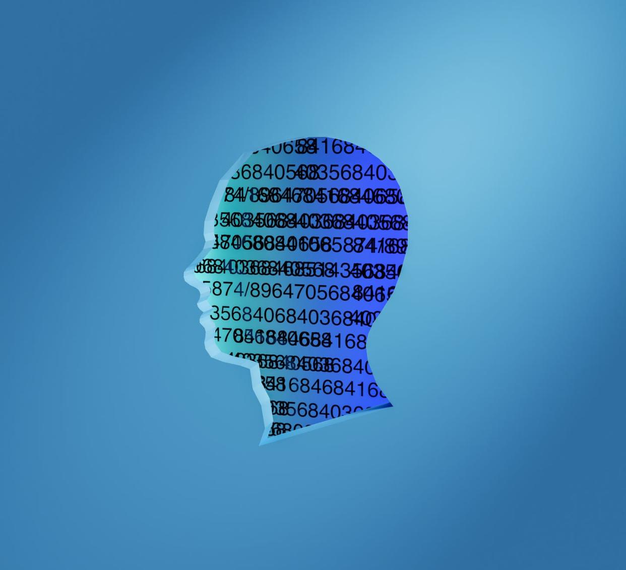 <span class="caption">The human brain isn't built to understand large numbers.</span> <span class="attribution"><a class="link " href="https://www.gettyimages.com/detail/photo/digital-binary-code-human-head-illustration-royalty-free-image/1324553121?adppopup=true" rel="nofollow noopener" target="_blank" data-ylk="slk:OsakaWayne Studios/Moment via Getty Images;elm:context_link;itc:0;sec:content-canvas">OsakaWayne Studios/Moment via Getty Images</a></span>