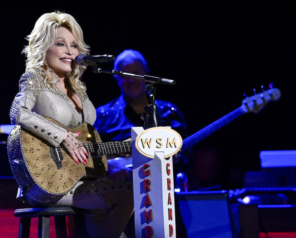 DOLLY PARTON: 50 YEARS AT THE OPRY -- Pictured: Dolly Parton -- (Photo by: Katherine Bomboy/NBC/NBCU Photo Bank via Getty Images)