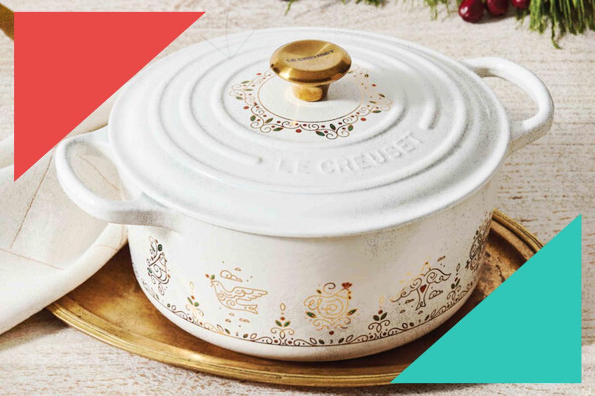 Le Creuset's New Collection Is White And Gold