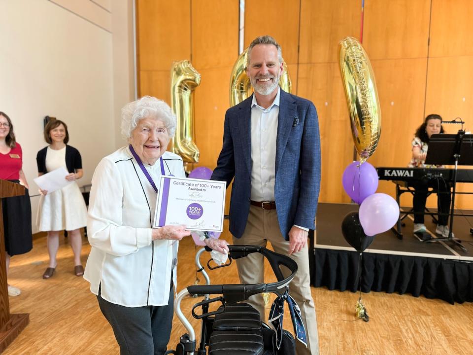 Lucille Lane was 21 when she joined the Women's Royal Canadian Naval Service. Now 102, she lives at Perley Health with fellow veterans. 