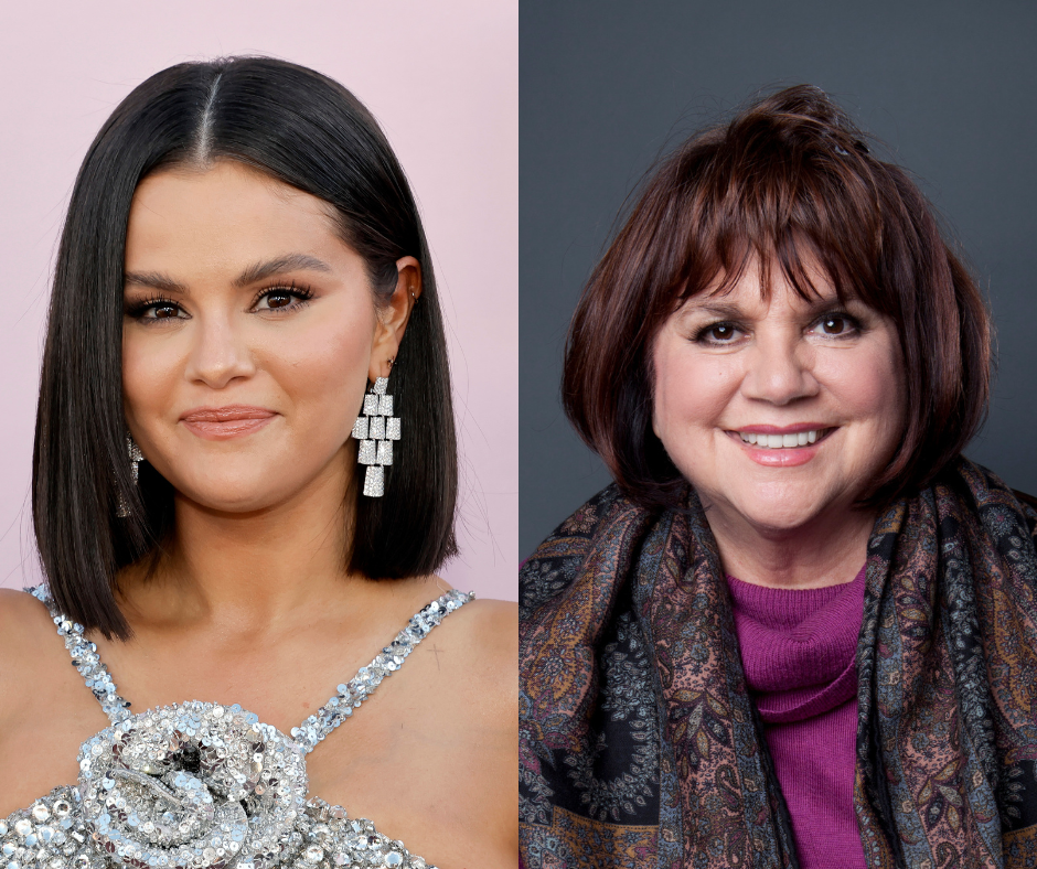 Selena Gomez (left, pictured in October 2023) will play 11-time Grammy-winning singer Linda Ronstadt (right, pictured in September 2013) in a biopic.
