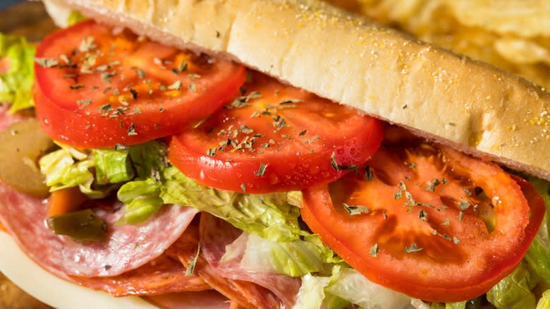 Italian sub close-up