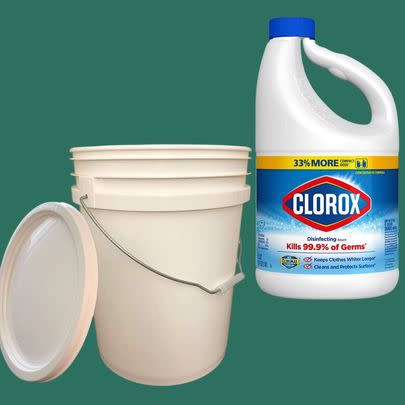 A seal-tight bucket and bleach for sanitation basics