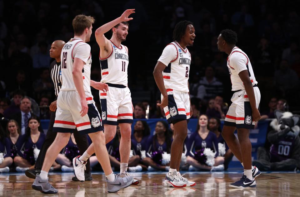 The Connecticut Huskies are a big favorite to make the Final Four out of the East Region of March Madness heading into NCAA Tournament Sweet 16 games.