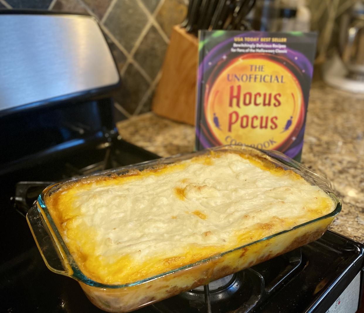 My version of the Baked Witch Casserole from the Unofficial Hocus Pocus Cookbook. (Photo: Sarah Gilliland)