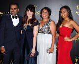 <p>"The Sapphires" Director Wayne Blair, along with leading ladies Shari Sebbens, Deborah Mailman and Jessica Mauboy hit the 2013 AACTAs red carpet.</p>