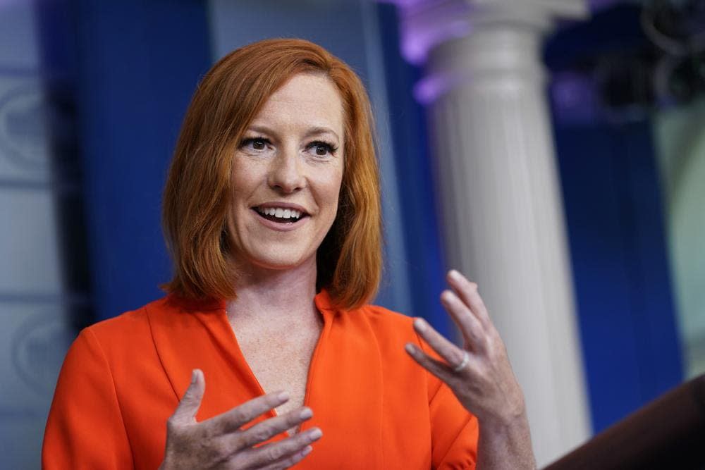 White House press secretary Jen Psaki speaks during the daily briefing at the White House in Washington, Monday, June 21, 2021. (AP Photo/Susan Walsh)