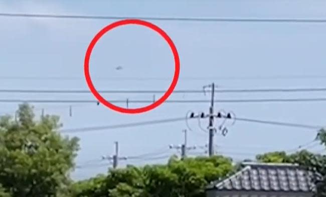 銳鳶無人機升空進行偵蒐任務。（圖／東森新聞）