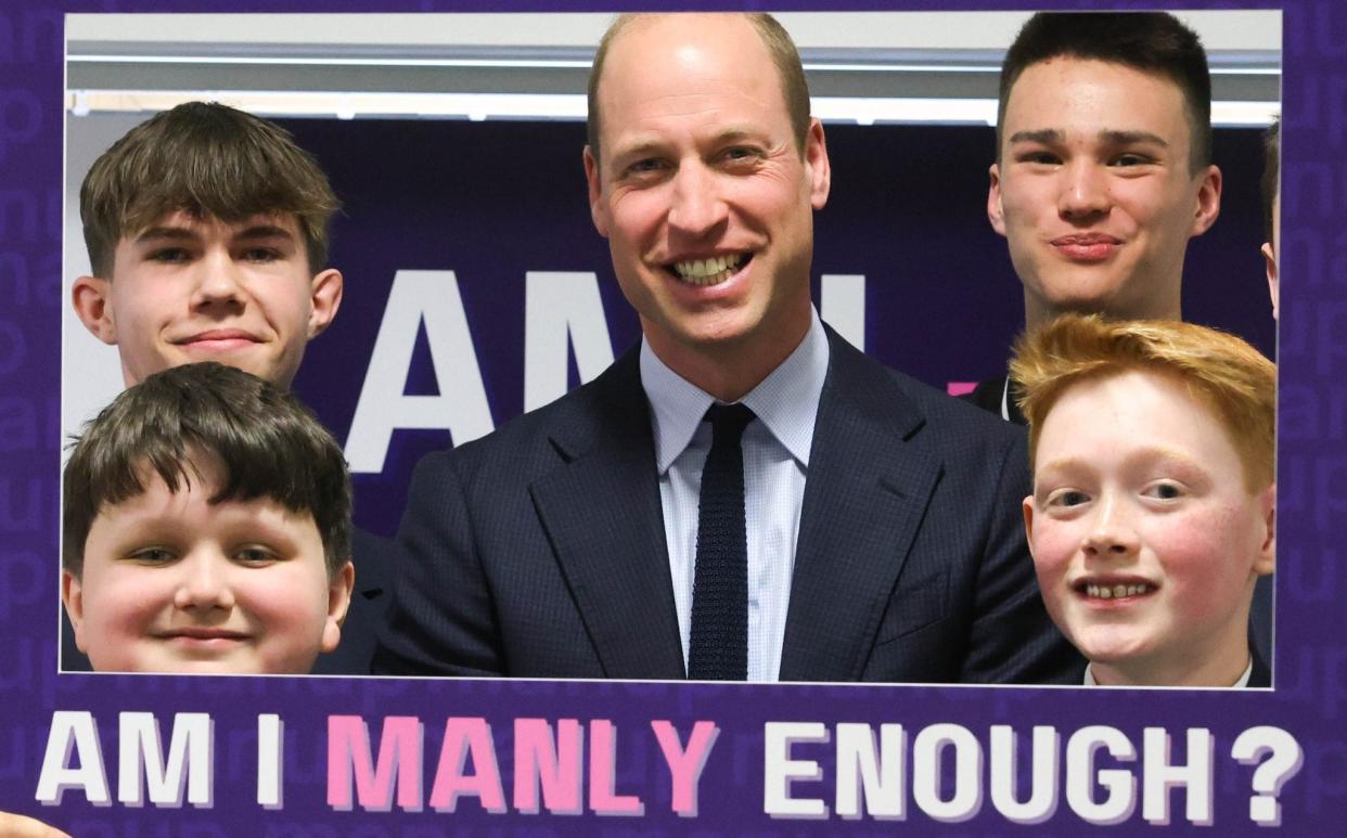 The Prince met representatives of the Student Voice group at  St Michael's Church of England High School