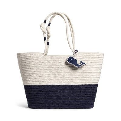 Rope Beach Bag with Whale Fob