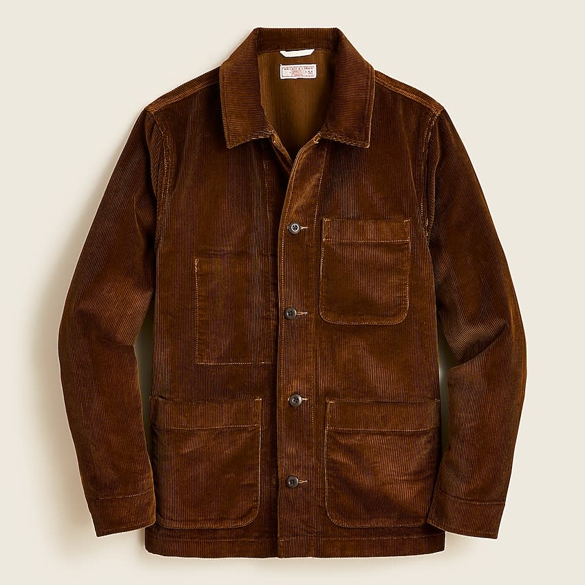 Brown corduroy chore jacket