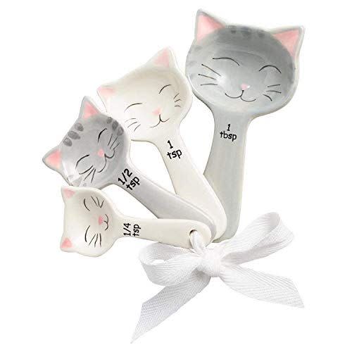 Cat-Shaped Ceramic Measuring Spoons