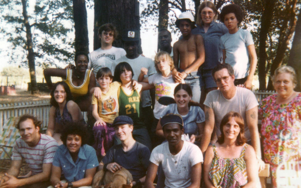 Group photo of Peoples Temple members. Source: Flickr/Peoples Temple/Jonestown Gallery