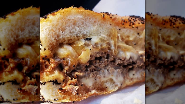 a delicious cheesesteak