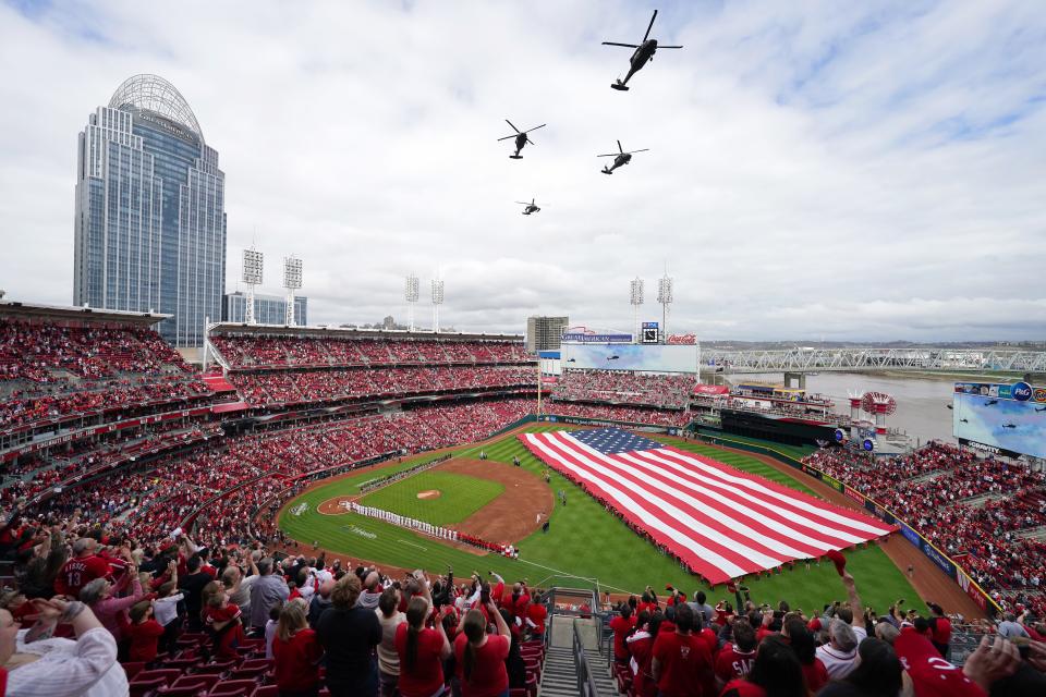 The Cincinnati Reds open their season against the Washington Nationals at 4:10 p.m. Thursday.