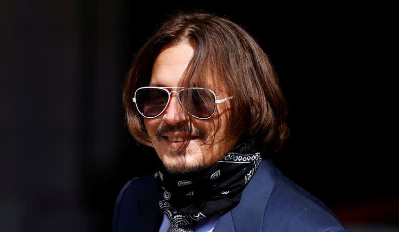 Actor Johnny Depp at the High Court in London