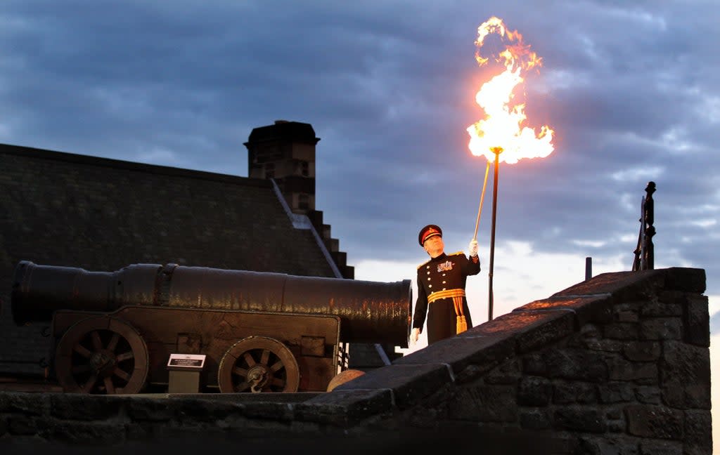 A Diamond Jubilee beacon at Edinburgh Castle in 2012 (Andrew Milligan/PA) (PA Archive)