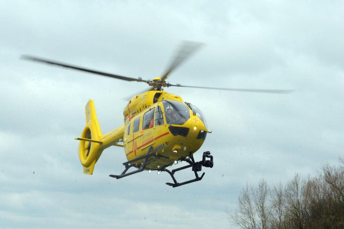 The air ambulance was spotted at 9.15am on Thursday <i>(Image: Newsquest)</i>