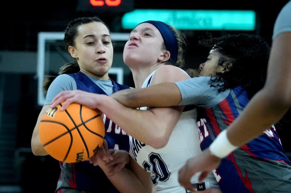 After losing in the Division II championship, Lauren Bousquet and Moses Brown will come to the Ryan Center on Saturday determined and ready to prove just how good they are when they take on North Kingstown in the RIIL Girls Basketball State Tournament semifinals.