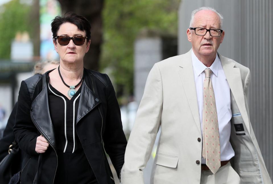 Ana Kriegel's parents, Geraldine and Patric Kriegel arriving at the Criminal Courts of Justice in Dublin for the trial. (PA)