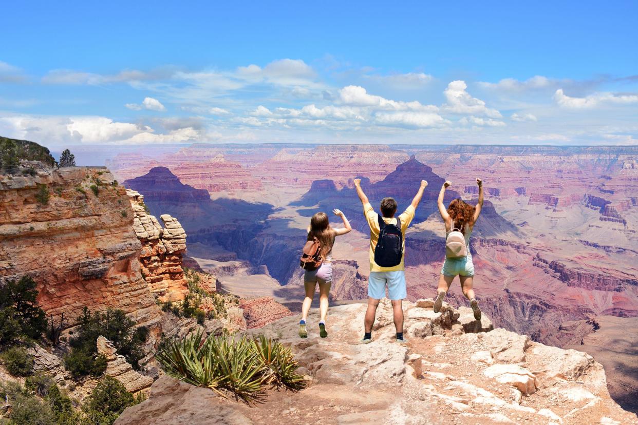 family at grand canyon