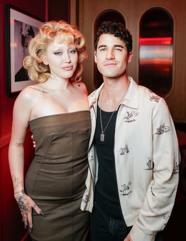 <p>Jason Lowrie/BFA.com</p> Noah Cyrus and Darren Criss.