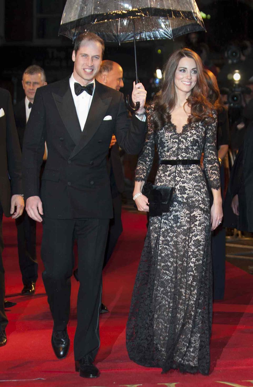 The Duke And Duchess Of Cambridge Arrive For The Uk Royal Film Premiere Of War Horse At The Odeon West End, London