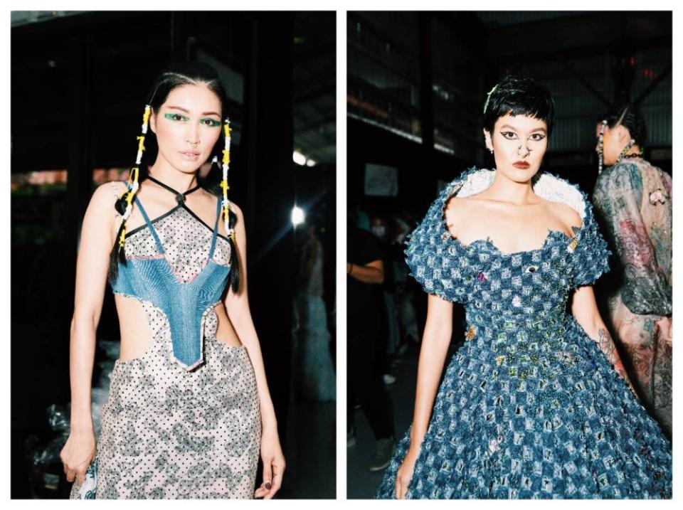 Amber Chia and Alicia Amin were among the models on the runway for Looi's fashion show. — Pictures courtesy of Aiman Yazid