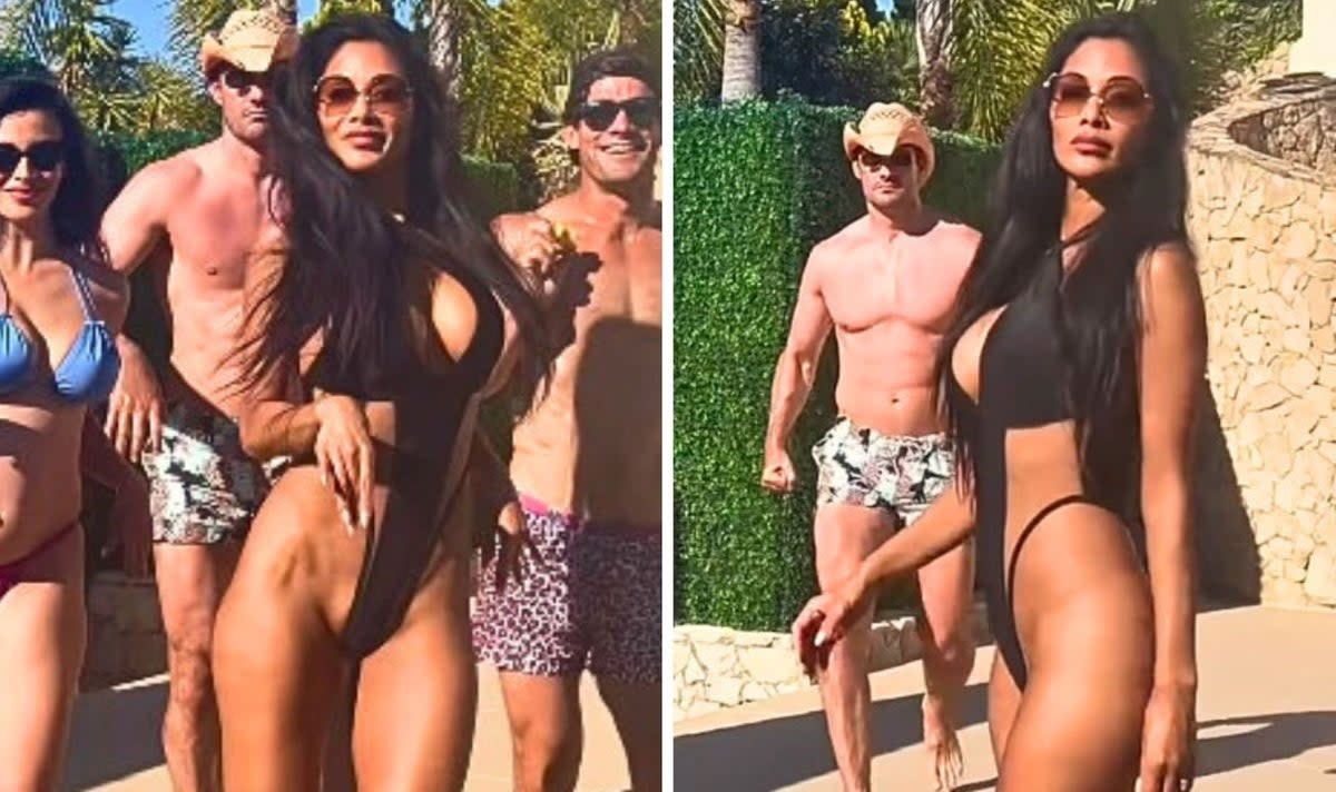 Nicole Scherzinger showed off enviable figure in daring swimsuit (Nicole Scherzinger/Instagram)