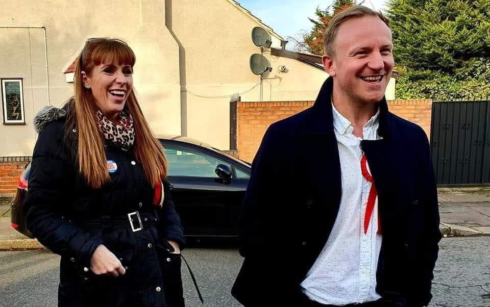 Angela Rayner, deputy Labour leader, with Sam Tarry